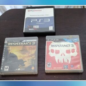 Resistance 1 2 3 Trilogy (PlayStation 3 PS3) Black Label CIB Complete Game LOT